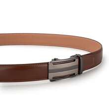 Men's Belt, Ratchet Dress Casual Belt With Adjustable Automatic Buckle Trim To Fit,44inch-50inchWaistAdjustable,CognacBrown-04 - 干邑棕-04 - 查看 3