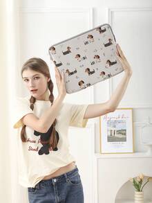 Dog Pattern Printing Laptop Bag, Computer Cloth Cover Accessories, Soft Laptop Bag, Soft Laptop Cover, Laptop Cover, Tablet Cover, Leather Bag, Laptop Zipper, Computer Cover, School Business Office - Multicolor - View 2