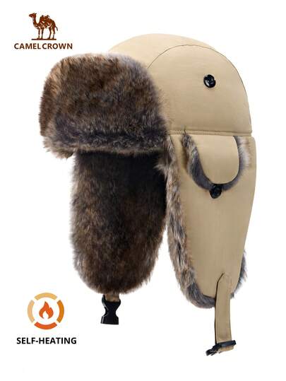 CAMEL CROWN Christmas Merry Knitted Ski Hat, Thick Warm Scarf Beanie Set, Ear & Neck Protection Thick Uniform Hat For Winter