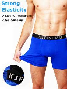 12-Pack Men's Cool, Casual, Understated Boxer Briefs. Solid Color, Breathable, Comfortable, Soft, And Elastic Athletic Shorts. Lightweight And Comfortable For Everyday Wear, Making Them The Perfect Gift For Him. Plus Size. Men's KJFISTMU - 彩色 - 查看 6
