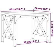 vidaXL Support d'imprimante sonoma gris 40x30x31 cm wood engineering - Gris - Voir 9