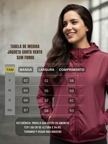 Women's Windbreaker Jacket Without Lining In Memory Fabric With Water-Repellent Hood - 紫紅色 - 查看 2