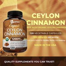 Ceylon Cinnamon Capsules - 1200 Mg Per Serving - Helps Balance Blood Sugar Levels, Rich In Powerful Antioxidants, And Helps Improve Blood Circulation - 120 Capsules - 1 chai - Xem 5