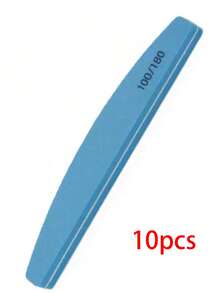 Bộ 10 dũa móng tay và khối đánh bóng bằng mút xốp, hai mặt, độ nhám 100/180, dụng cụ làm móng chuyên nghiệp để tạo hình và đánh bóng móng. - Nhiều màu - Xem 15