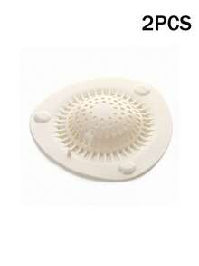 3个/2个/1个装淋浴地漏毛发收集器 - 高强度硅胶浴室/厨房水槽排水过滤器，防止堵塞，易于安装在浴缸、淋浴房、水槽、地漏上 - 白色/黑色可选，适用于现代浴室和厨房 - 水槽和淋浴系统毛发收集器，简约设计，外观优雅，带过滤功能，结构坚固，用于家居清洁和维护