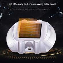 Solar-Powered Marker Lights For Road Signs - Reflective LED Marker Made Of Die-Cast Aluminum For Highways, Pressure And Weather Resistant