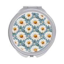 Espejo pequeño compacto para monederos - 1x/2x aumento elegante margarita 1 impresión pequeño espejo de mano para mujeres y hombres mini bolsillo plegable portátil de viaje espejos de - Rosado Sandía - Ver 2