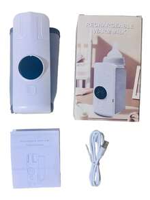 便携式暖奶器，2000mAh USB充电婴儿暖奶器，7.4V 2A 18W 保温，便携式婴儿哺乳工具，温控袋，适合新生儿喂养，春夏精选，伴娘礼物，房间装饰，卧室装饰，海滩，旅行，男士适用，女士适用，度假 - 白色 - 查看 11