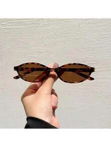 Retro Fashion Full Frame Versatile New Fashion Glasses - Tortoiseshell - View 5