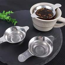 2个装优质不锈钢茶漏 - 耐用、防锈、易清洗，适用于散装茶叶 - 持久耐用，冷热冲泡皆宜 - 銀色 - 查看 3
