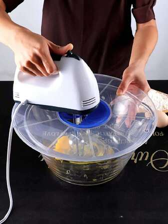 1 buc. Apărătoare de stropire din silicon pentru copt, compatibilă cu boluri de amestecat, ustensile de bucătărie anti-stropire pentru ouă, aluat și sosuri, ideală pentru Crăciun, Halloween, Ziua Recunoștinței și Ziua Îndrăgostiților, potrivită pentru mixere manuale și electrice, capac antistropire