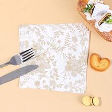 20/40/60/100 chiếc Khăn ăn dùng một lần họa tiết dây leo vườn, Khăn ăn hoa cổ điển, Phong cách vẽ tranh trang nhã, Khăn ăn ngày Valentine, Khăn ăn trang trí dùng một lần cho phòng tắm, Màu hồng in, Thích hợp cho đám cưới, tiệc cô dâu, tiệc mừng em bé, tiệc trà chiều và tiệc dã ngoại trong rừng. - Nhiều màu - Xem 6