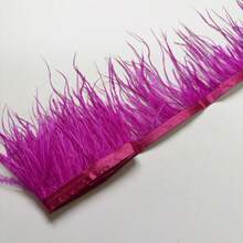 两种尺寸的柔软仿羽毛流苏，8-10厘米/3.15-3.94英寸，适用于DIY工艺品、服装、婚纱、缝纫配件、服饰装饰、丝带饰边羽毛。