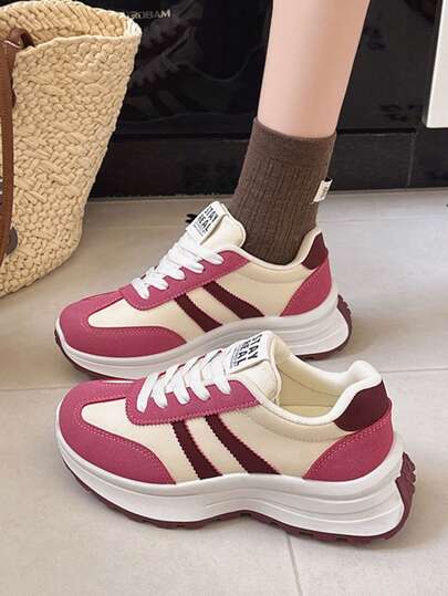 2025 New Thick Sole Gump Shoes For Women, Spring Retro Trainers, Hidden Wedge Sneakers, Casual Sports Shoes