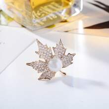 Korean Elegant Corsage Accessories Simple Anti-Exposure Buckle Clothes Fixing Pin Elegant Women Accessories Scarf Buckle - 4108竹葉銀色 - 查看 6