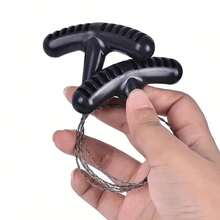 1pc Compact Ultra-Light Steel Wire Saw: Multipurpose Wood & Branch Cutter For Camping, Hiking And Emergency Use - màu đen - Xem 6