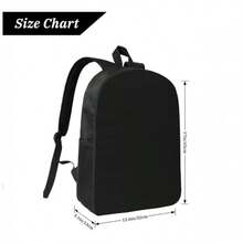 Tung Tung Tung Sahur Tung Tung Gang Graphic Print Backpack - Lightweight Travel Backpack With Separate Laptop Compartment, Adjustable Shoulder Straps & Durable Polyester, Stylish Commuter Essentials For School, Work, Daily Use, Backpack For School, Bold - Black - View 3