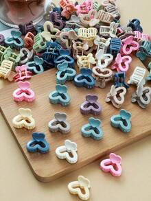 10/28/50 buc cleme de păr în formă de inimă, culori aleatorii, accesorii de păr la modă pentru fete, purtare zilnică