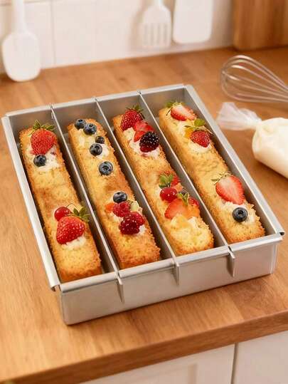 Nuevo molde rectangular ajustable para hornear, molde de pastel cuadrado largo en forma de U desmontable, tamaño versátil