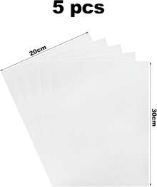 5 Pieces 1 Mm Felt Fabric 20 X 30 Cm, Black Felt For Craft, Craft Materials For Sewing, Crafting And Various Holiday Decorations