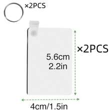 Blank Keychain Stabilizer Blocks, MDF Keychain Double-Sided Heat Transfer Boards, Includes Heat Transfer Film, Keyring, Plastic Fixing Clips, Suitable For DIY And Handmade, Craft Materials (Round, Rectangular, Bone-Shaped, Square, Heart-Shaped) - Multicolor - View 16