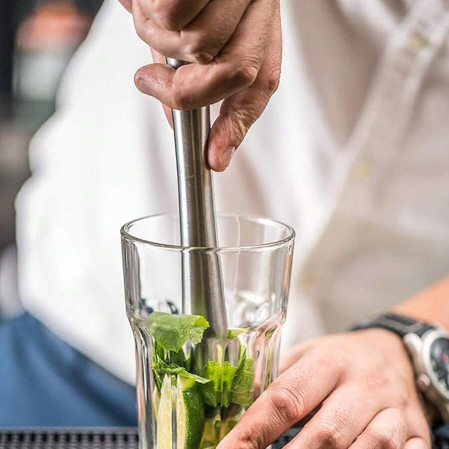 TendenciaKit De Muddler De Acero Inoxidable Con Jigger Cuchara P/ Bar PlataCalidad premium - Plata - Ver 1
