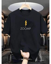 Red Zoomp Unisex T-Shirt, Casual Style, 100% Cotton - Black - View 2