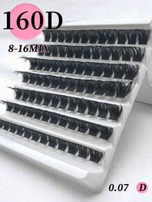 120pcs Individual False Eyelashes, DIY Eyelash Extension, Lightweight Criss-Cross Soft Daily Cluster Lashes, Thin Band Natural Look Fake Eyelashes - C - View 7