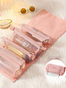 四合一可拆卸化妆包。可用于整理和收纳化妆品，包括口红、眉笔、洗漱用品、化妆刷等。大容量设计，高品质护肤品和化妆品收纳包。适合妈妈、女士、护士、女学生；是理想的节日礼物，也是化妆包、大容量化妆包、化妆袋、旅行必备品。 - 彩色 - 查看 9