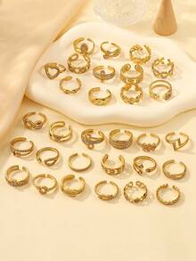 4/6/9件套精致水钻指节戒指 - 波西米亚风INS风开口戒指，时尚饰品礼品 | 随机发货或整套购买