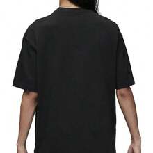 Nike Jordan Essentials Solid Color Applique Crew Neck Short Sleeve T-Shirt, Black - Black - View 4