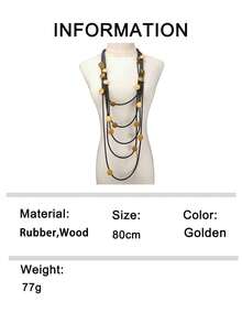 MARLIWOO 1 chiếc vòng cổ dài nhiều lớp kiểu Bohemian cổ điển, trang sức thời trang dành cho nữ. - Nhiều màu - Xem 16