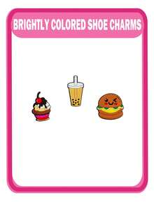 15/19 pezzi Charm a tema alimentare per zoccoli e sandali, tra cui hamburger, torta, formaggio, decorazioni per scarpe di alta qualità, accessori popolari, ottimo regalo per adolescenti, uomini, donne e adulti - Multicolore - Visualizzare 7