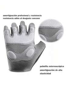 1 Pair Unisex Thickened Non-Slip Workout Gloves With Silicone Palm Pads, Shock Absorption & Breathable, Ideal For Gym, Outdoor Sports, Cycling Gym Accessories - 彩色 - 查看 5