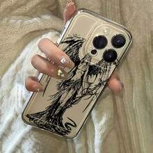Sketch Angel Transparent All-Inclusive Anti-Drop Phone Case For Apple 15PROMAX/15PLUS/15PRO/15/14PROMAX/14PLUS/14PRO/14/13PROMAX/13PRO/13/12PROMAX/12PRO/12 11PROMAX/11PRO/11/XSMAX/XR/XS/7 #8PLUS/7 #8 Protective Case Transparent Shock Absorption YOUR-BELOVED-PHONE Christmas Gifts Christmas Gifts, New Year Gifts, Valentine's Day GiftsYOUR-BELOVED-PHONE Christmas Gifts Christmas Gifts, New Year Gifts, Valentine's Day Gifts - 透明的 - 查看 1