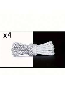 6pcs High Visibility Reflective Shoelaces - 47.2 Inch Length Glow In The Dark Safety Laces For Sports & Casual Shoes, Luminous Shoelaces, Reflective Shoelaces, High Brightness Shoelaces, Universal Reflective Laces - Multicolor - View 12