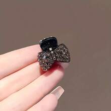 2/4pcs Shiny Rhinestone Bow Hair Clips - Retro Sweet Resin Side Clips, Valentine's Day Gift, Women Hair Accessories - Multicolor - View 4