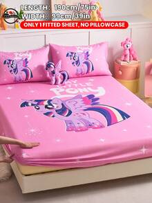 2/3件組 My Little Pony 印花包床單套組，親膚床墊保護套，舒適柔軟，多尺寸可選，適用 Full/Twin/Double/Queen/King 床，可機洗，卡通角色設計 - 彩色 - 查看 13