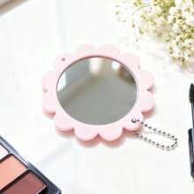 4个装——新款多巴胺向日葵单面口袋化妆镜，女孩专用，便携式手持化妆挂件礼品小镜子 - 彩色 - 查看 7