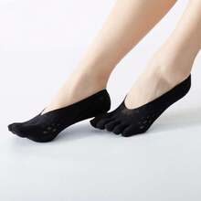 KESYOO Calcetines De Cinco Dedos Para Mujer 5 Pares Medias Transpirables De Nylon Deporte Antibacterianos Calcetas Cortas Invisibles Para Pilates Y Uso Diario,37280818 - Multicolor - Ver 5