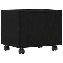 vidaXL Soporte d'imprimante con almacenamiento marrón negro 41 x 32 x 33,5 cm - Negro - Ver 6
