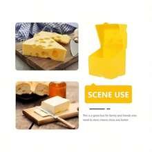 Cheese Slice Storage Box, Airtight Moisture-Proof Non-Odor Large Capacity Flip-Top Container, Cute Cheese-Shaped Refrigerator Food Organizer - Yellow - View 5