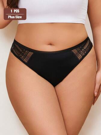 VKME Plus Size Sexy Lace Thong Panties For Women, Comfortable & Skin-Friendly Underwear