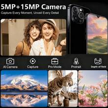 K-TOUCH S5 10GB（4GB+6GB 扩展内存）+ 128GB 4G LTE，全球版，Android 14 智能手机，6.517 英寸高清+显示屏，4000mAh 电池，1300 万像素摄像头，八核处理器。送给挚爱的完美礼物。 - 藍色 - 查看 5