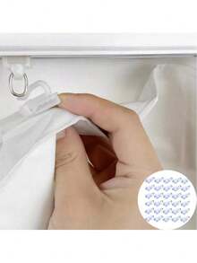 EstiloRodillos de Pista de Cortina, 30 Piezas Ganchos de vía, Mudo Slish Curtain Track Gliders con Ruedas giratorias de 360 ​ ​ °     para Cortinas de Ducha Pistas de VentanaVersión mejorada - 1 - Ver 5