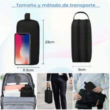 Organizador electrónico, organizador de cables de viaje, bolsa de almacenamiento todo en uno, bolsa de accesorios electrónicos, estuche portátil para cables, cargador, teléfono, auriculares, negro,37265788 - Albaricoque - Ver 2