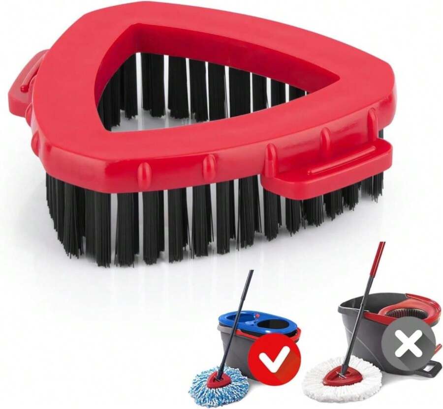 MXZONE Scrubber Mop Head Replacement Compatible With O Cedar EasyWring 1 Tank System, Spin Mop Scrub Brush Head, Hard Bristle Cleaning Brush Attachment For Kitchen Tile Floor, Not Fit RinseClean - Màu E - Xem 1