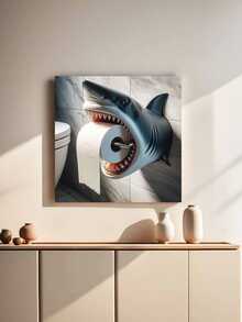 Diamond Painting Kit Shark-Shaped Paper Roll Holder Colorful Diamond Embroidery Handmade Paradise Falls DIY Mosaic Home Decoration Gift - Multicolor - View 6