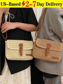 New Stylish Simple Plaid Patchwork Handbag Tote Shoulder Crossbody Bag For Women,Fall Winter Crossbody Bag Small Vintage Plaid Pattern Purse With Top Handle & Adjustable Strap, Mini Phone Bag For Essentials, Black And Brown Tartan Handbag,[US Local Warehouse] Secret Santa Gifts For Women,Travel Essentials,School Supplies,The Best Gift Choice, Birthday Gift, Valentine's Day - 彩色 - 查看 2