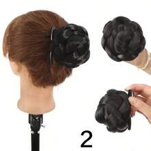 Elegant Women's Hair Accessory, Donut Bun Synthetic Hair Scrunchie, Elastic Clip-In Hair Extension, Heat Resistant Synthetic Fiber, Versatile Design, Suitable For All Hair Types, Secure Wear, Suitable For Daily And Occasions, Hair Styling Set, Hair Styling Tool Set ,Hair Styling Kit ,Hair Tool Kit Beauty Home Hair Accessories - Multicolor - View 12